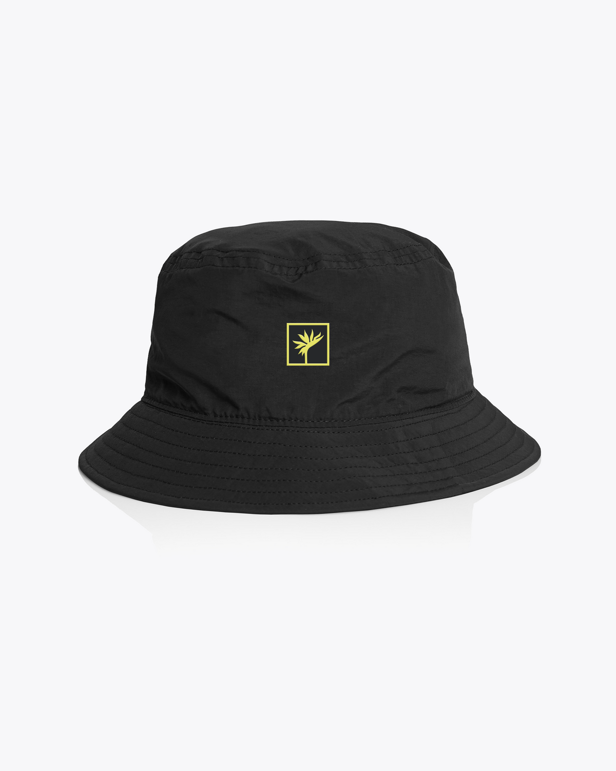 Rag & Bone Industry Nylon Bucket Hat Black Tonal Drawstring Size Medium NWT rag & bone Black Lela Rollable Bucket Hat Rag and Bone main image 2